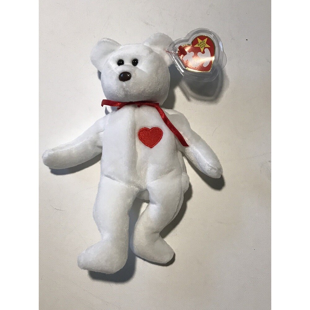 TY beanie baby valentino bear 93/94 (Vintage And rare). With Errors All listed